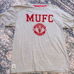 Manchester United FC Gray and Red Short Sleeve Tee